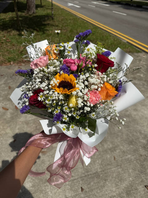 Medium Custom Spring Mix Flower Bouquet for Birthdays