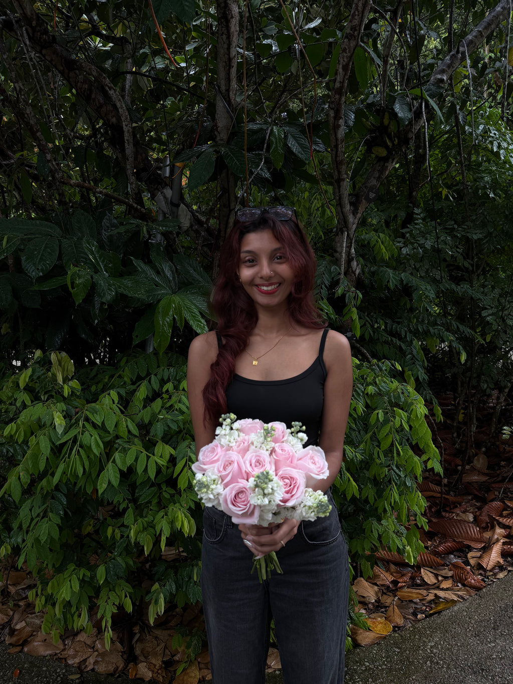 Custom Bridal Pink Rose Bouquet for Wedding