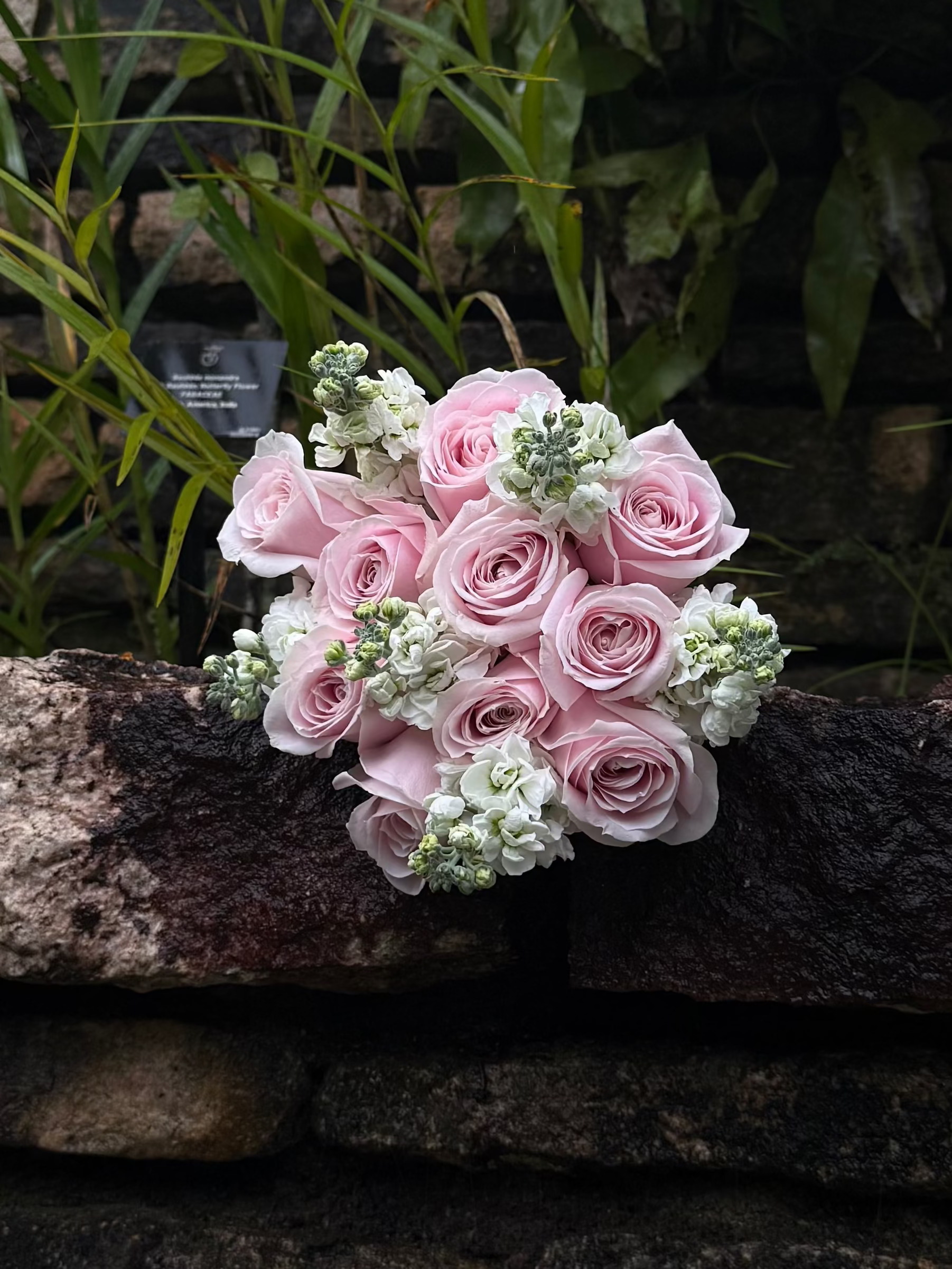 Custom Bridal Pink Rose Bouquet for Wedding