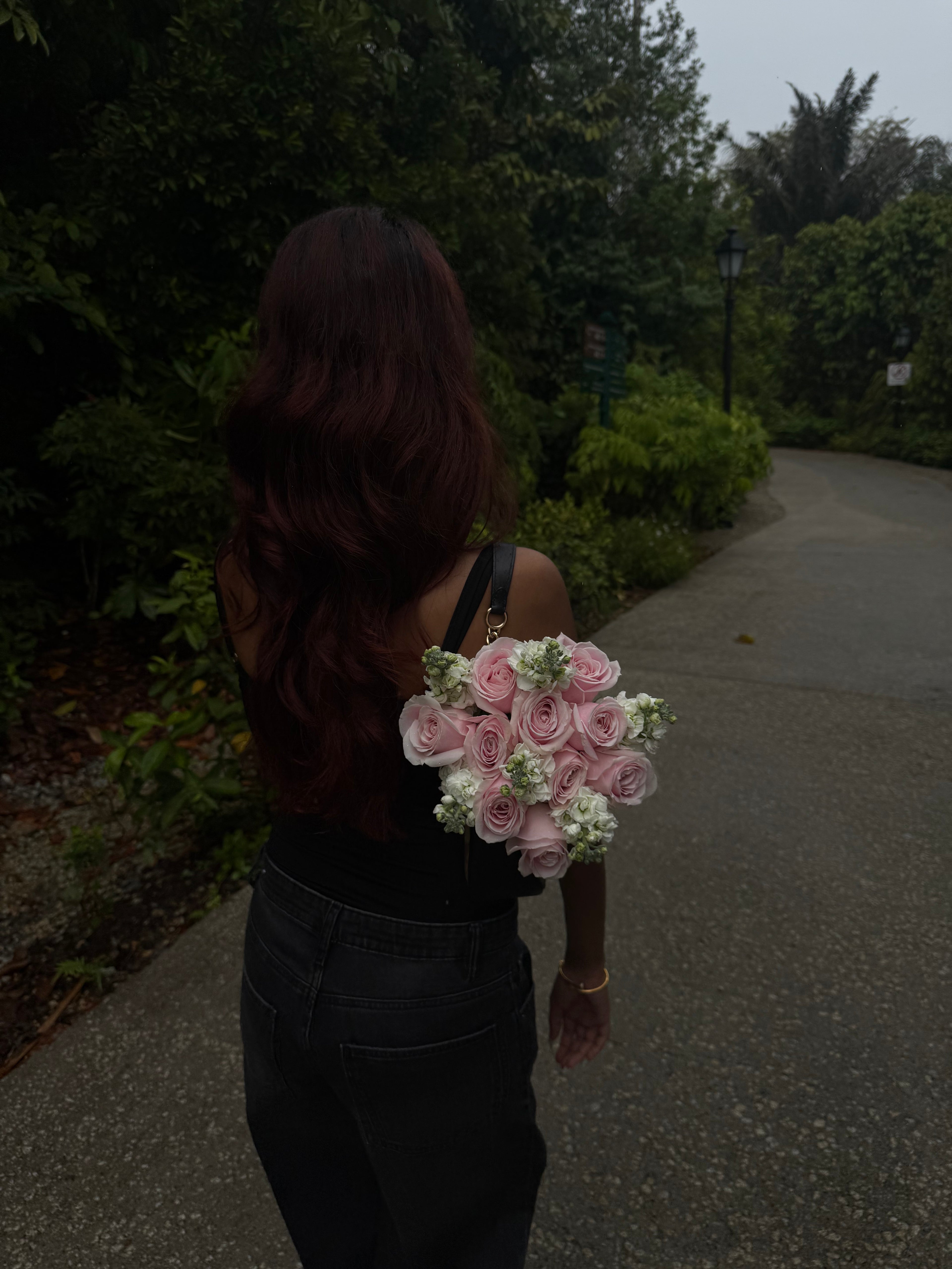 Custom Bridal Pink Rose Bouquet for Wedding